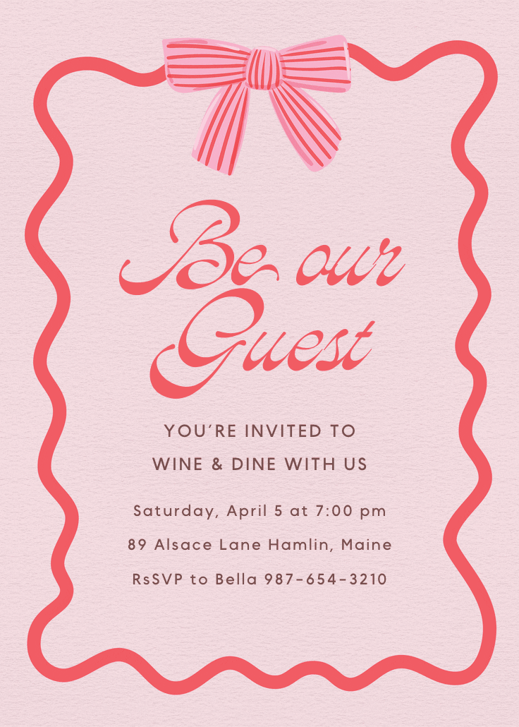 Warmer with you - dinner party invitation